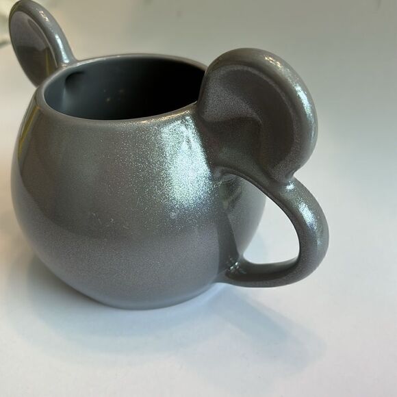 Disney Store Mickey Mouse Ears Gray Metallic Silver Coffee Mug 20oz - Picture 4 of 8
